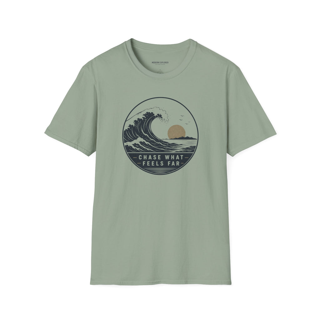 Copy of "Chase What Feels Far" Sunset Surf Tee