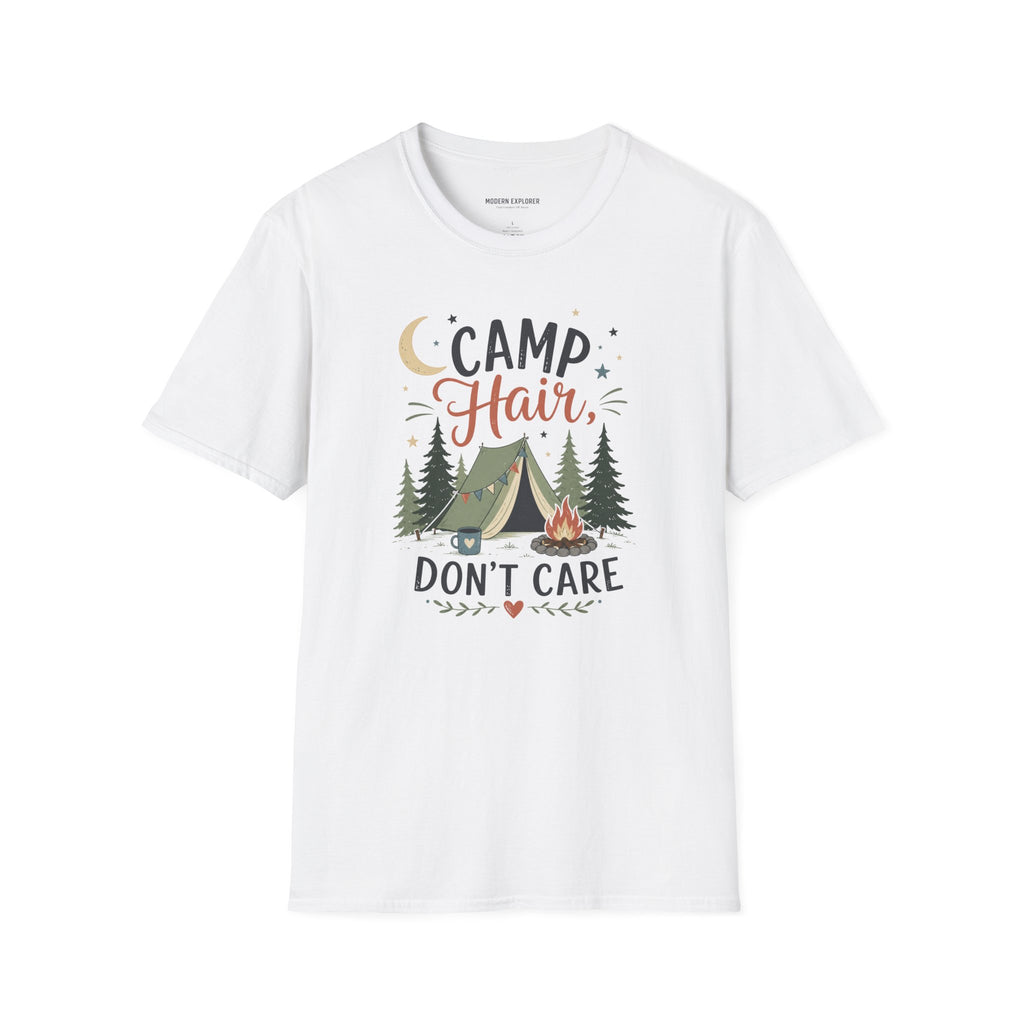 "Camp Hair, Don't Care" Camping Graphic Tee