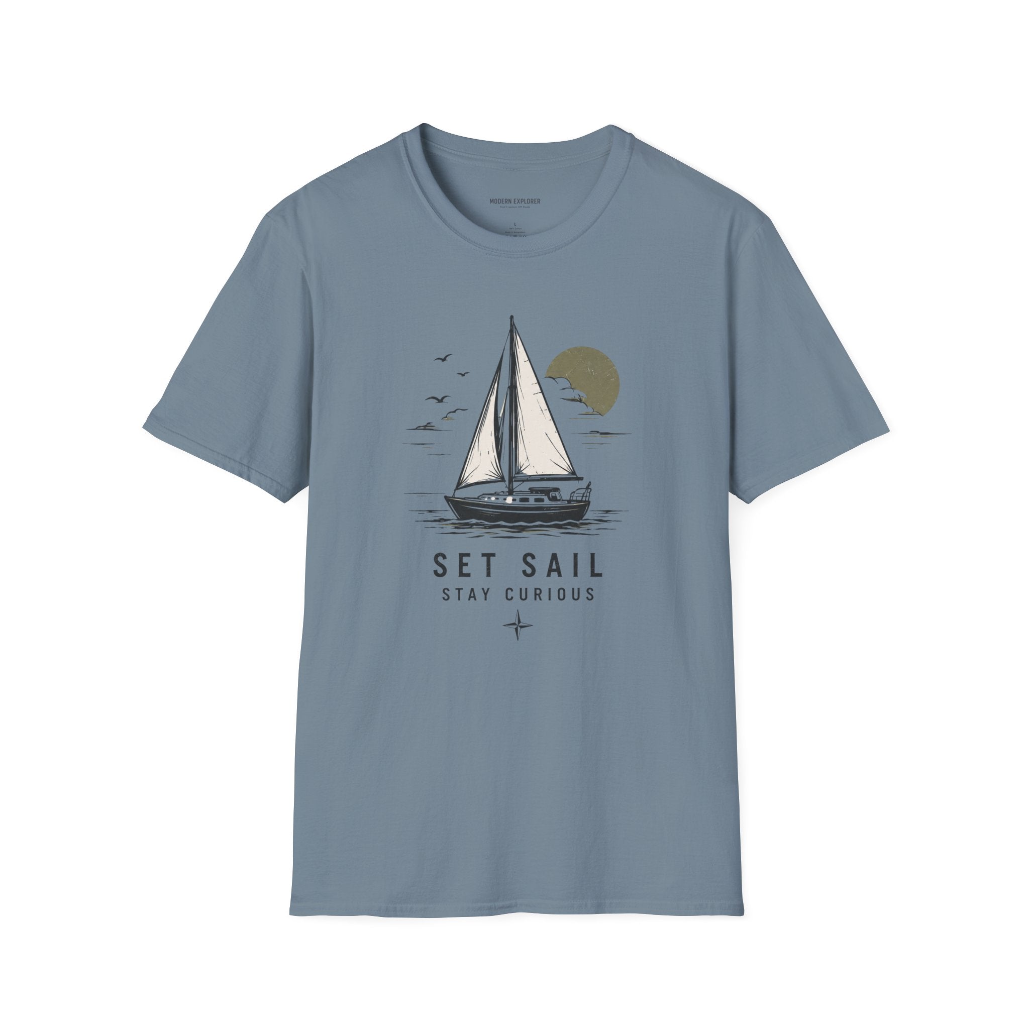 "Set Sail, Stay Curious" Nautical Graphic Tee
