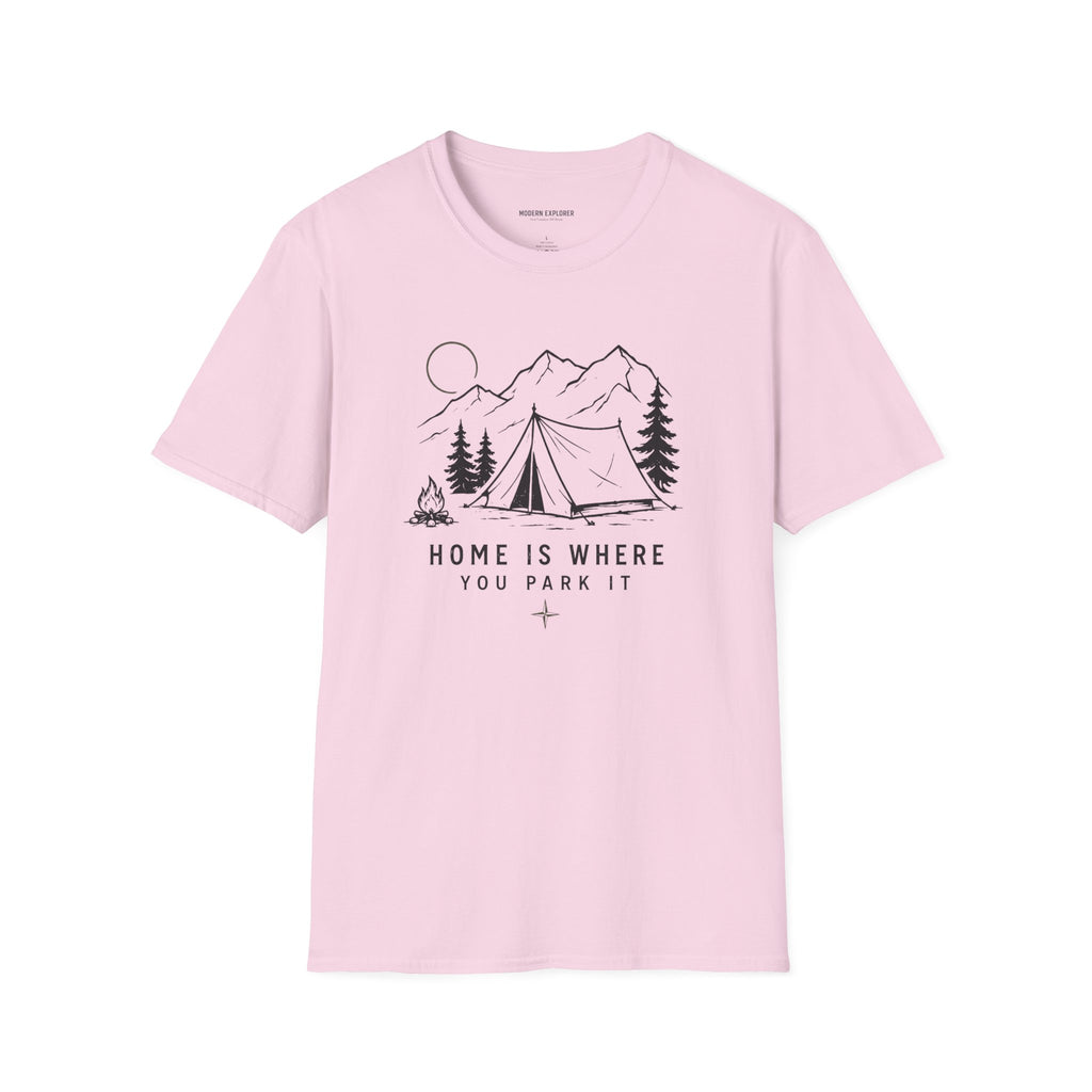 "Home Is Where You Park It" Tent Mountain T-Shirt