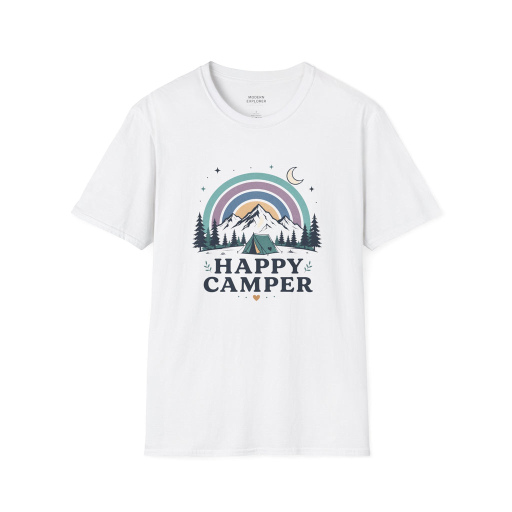 "Happy Camper" Mountain Rainbow Graphic