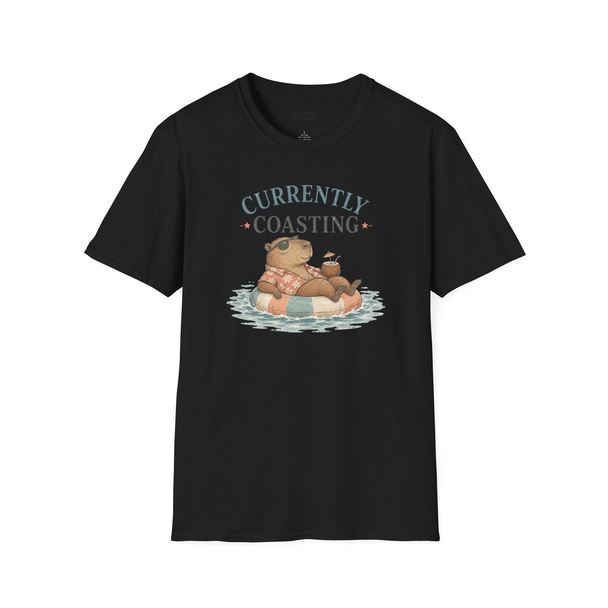 'Currently Coasting' Capybara Tee