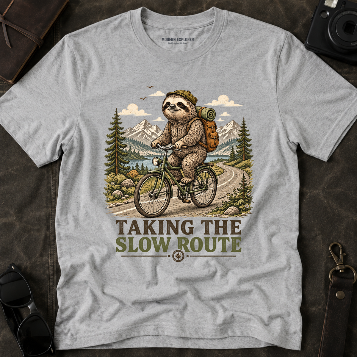 "Taking the Slow Route" Outdoor Adventure Tee