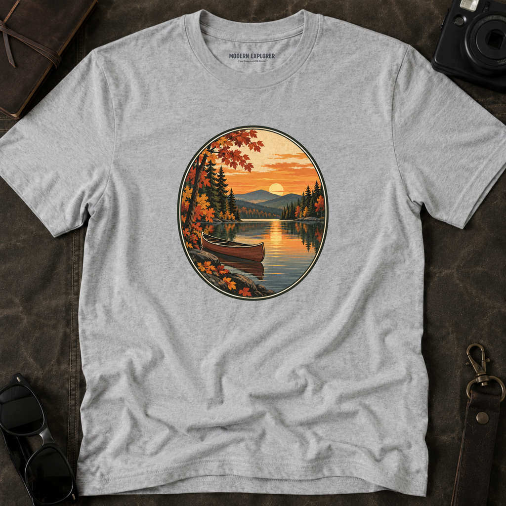 Autumn Lakeside Sunset T-Shirt