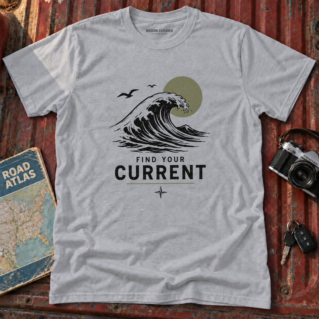 "Find Your Current" Surf Tee