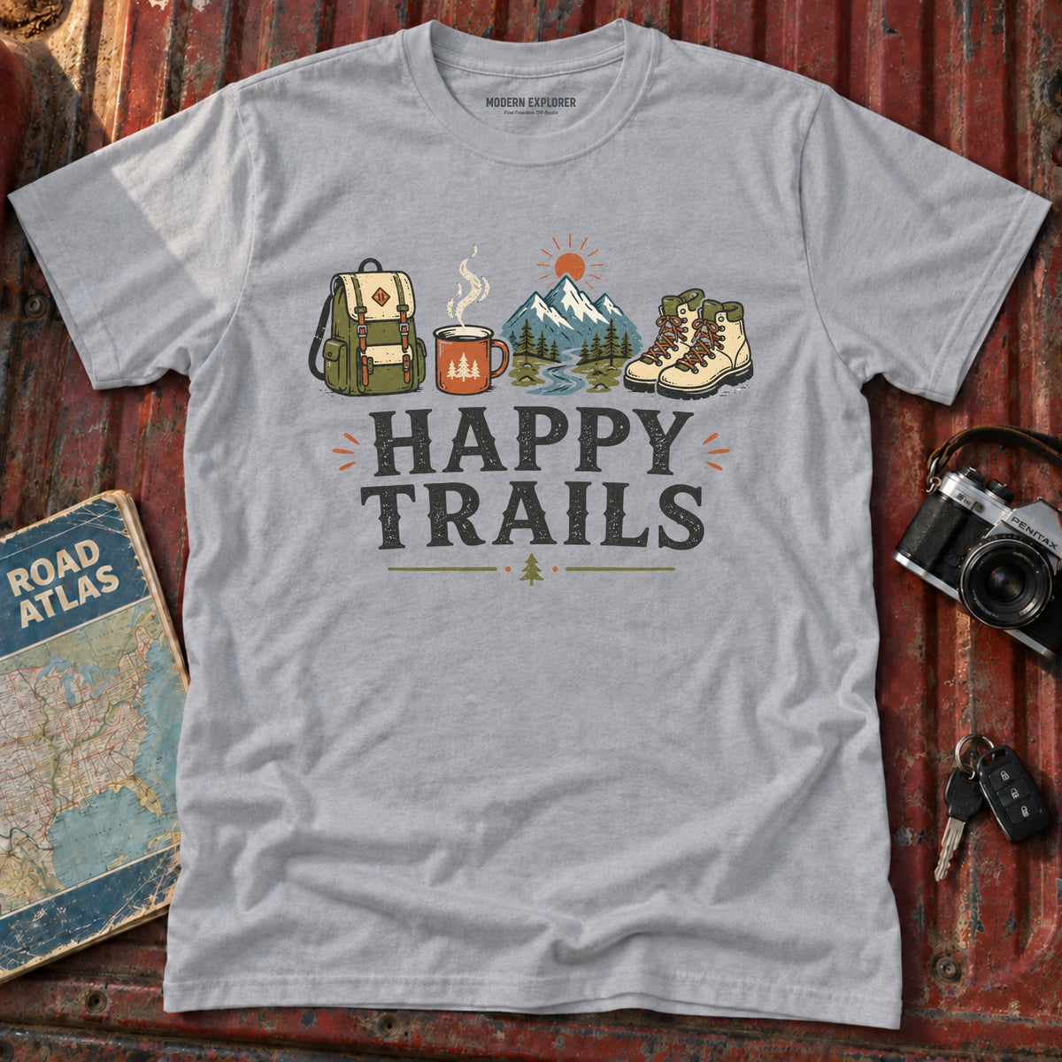 'Happy Trails' Adventure T‑Shirt