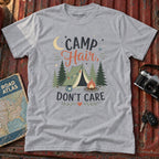 "Camp Hair, Don't Care" Camping Graphic Tee