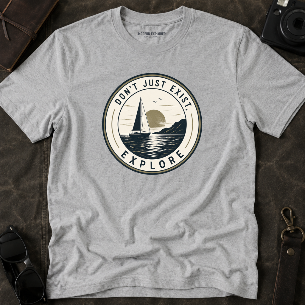 Explore Sailboat Graphic T‑Shirt