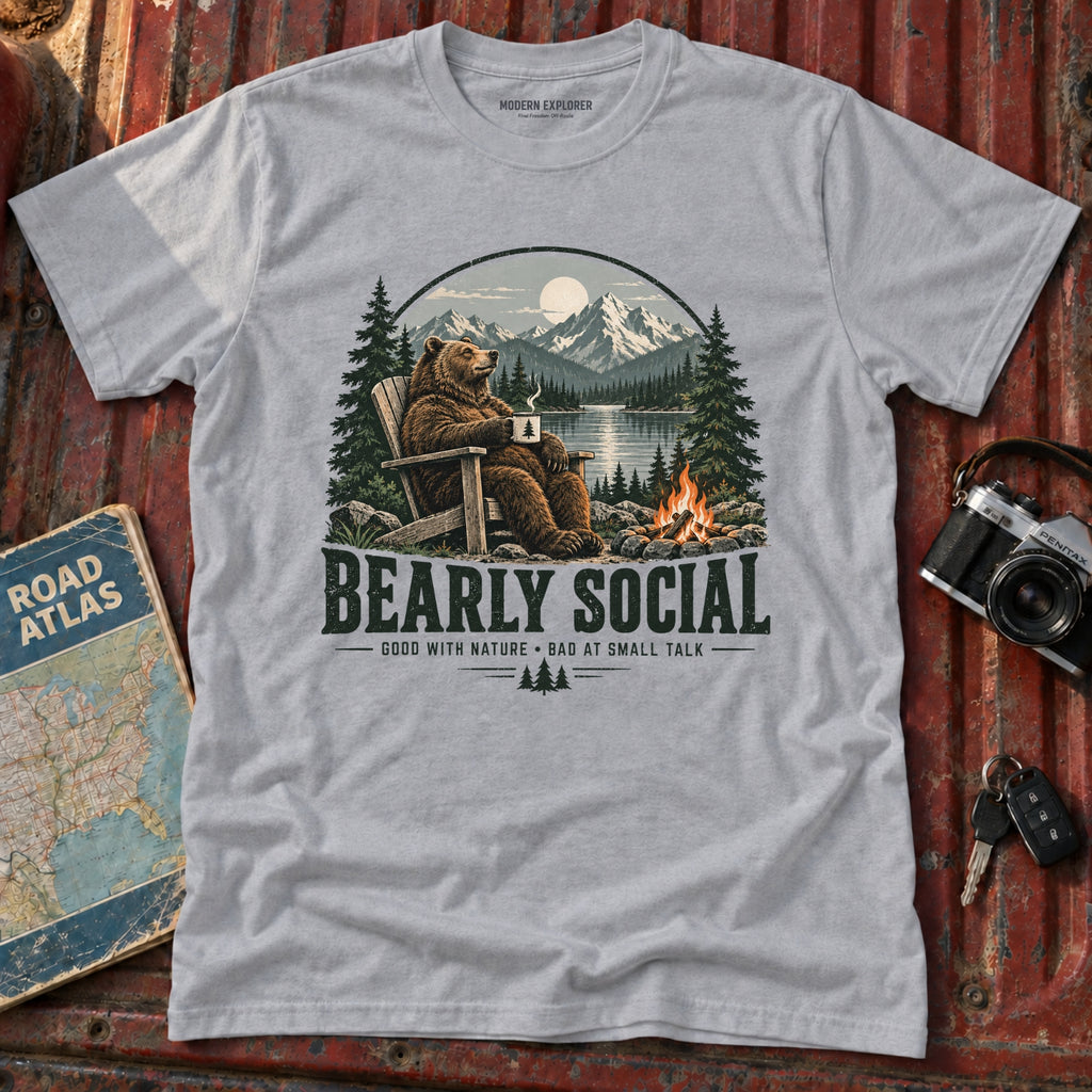 'Bearly Social' Graphic Tee