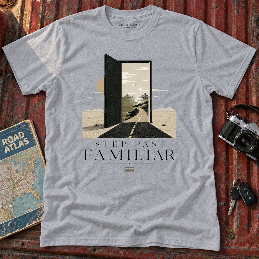 'Step Past Familiar' Scenic Graphic Tee