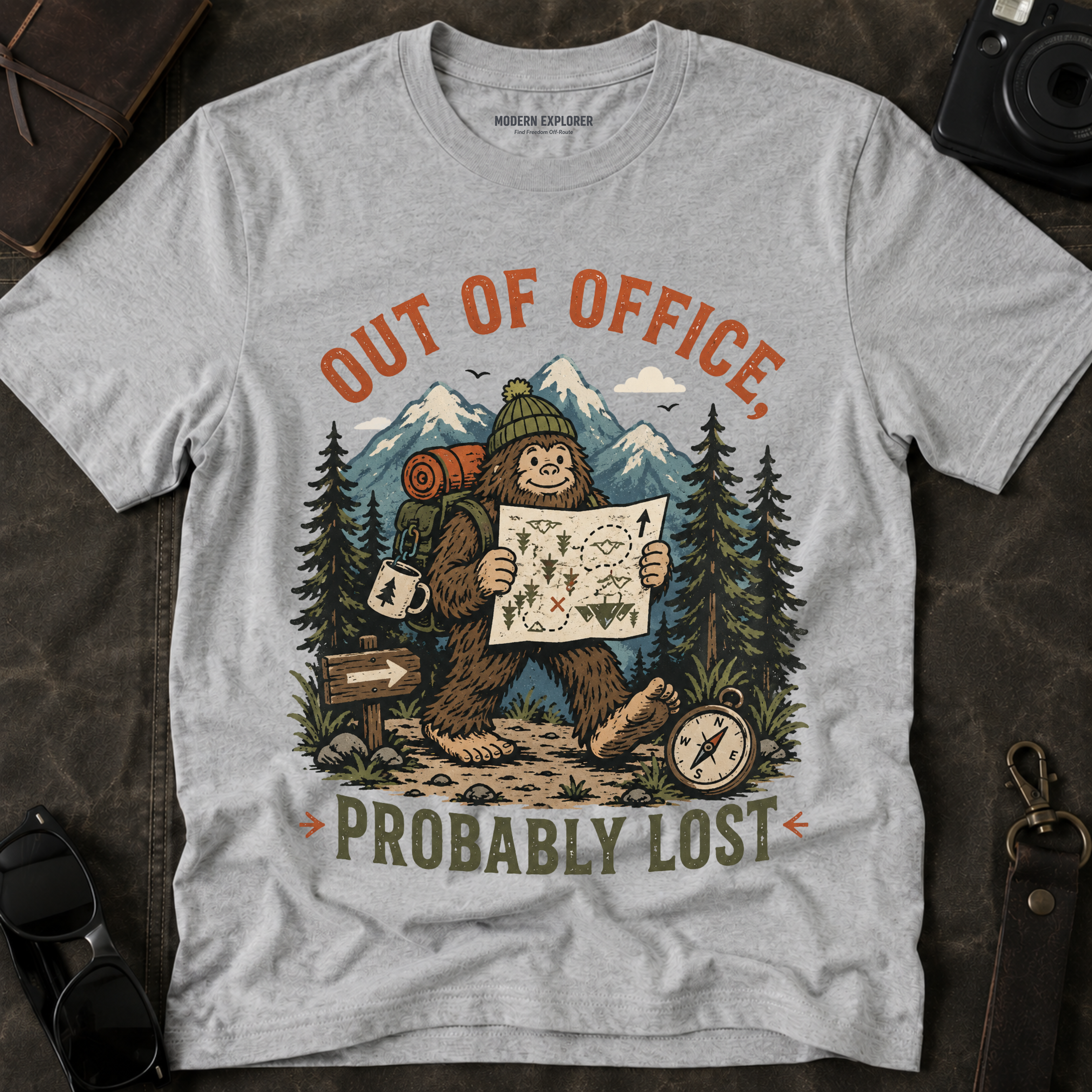 'Out of Office, Probably Lost' Adventure Graphic Tee