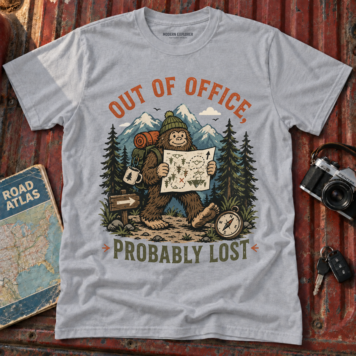 'Out of Office, Probably Lost' Adventure Graphic Tee