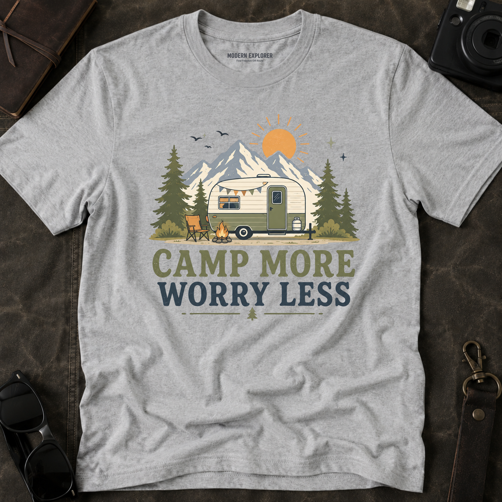 'Camp More Worry Less' T-Shirt