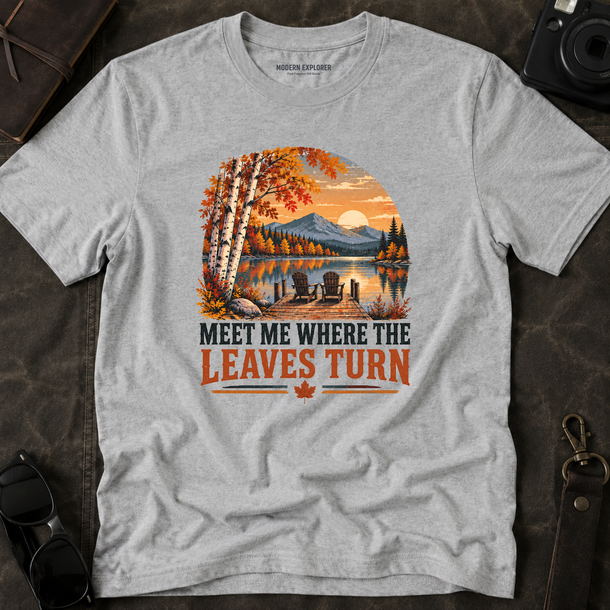 'Meet Me Where the Leaves Turn' Fall Tee