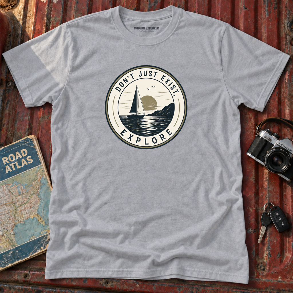 Explore Sailboat Graphic T‑Shirt