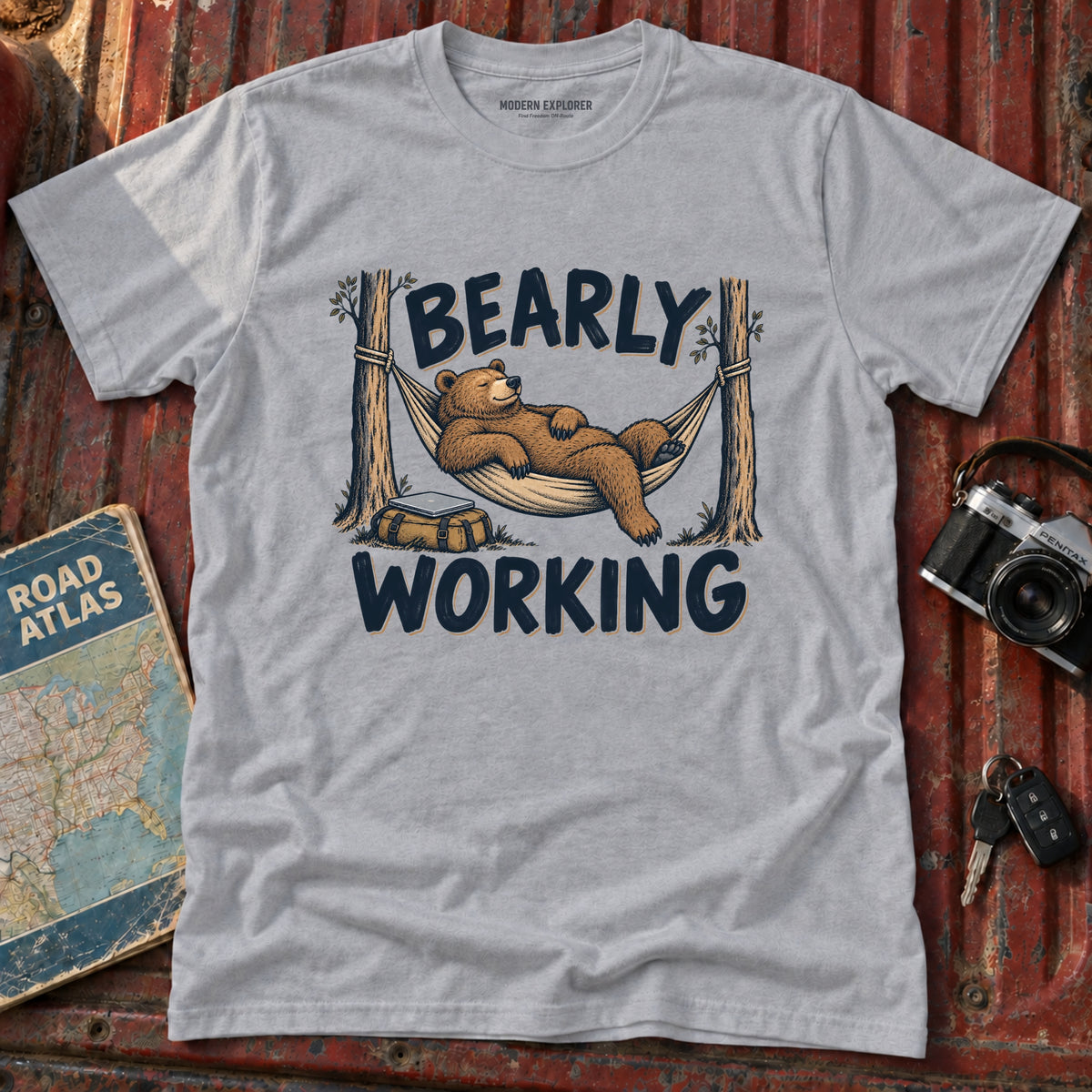 "Bearly Working" Graphic Tee