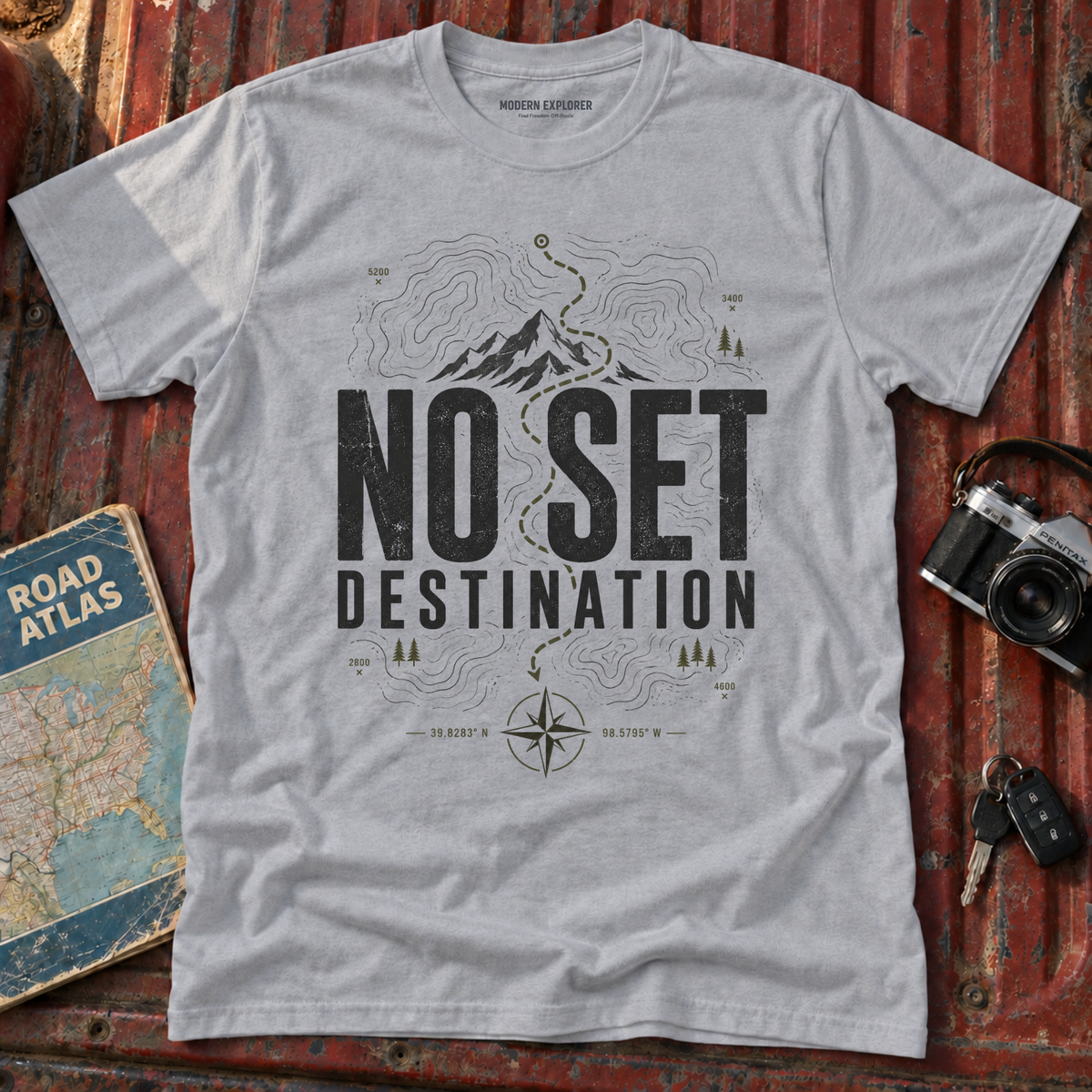 "No Set Destination" Mountain Adventure Tee