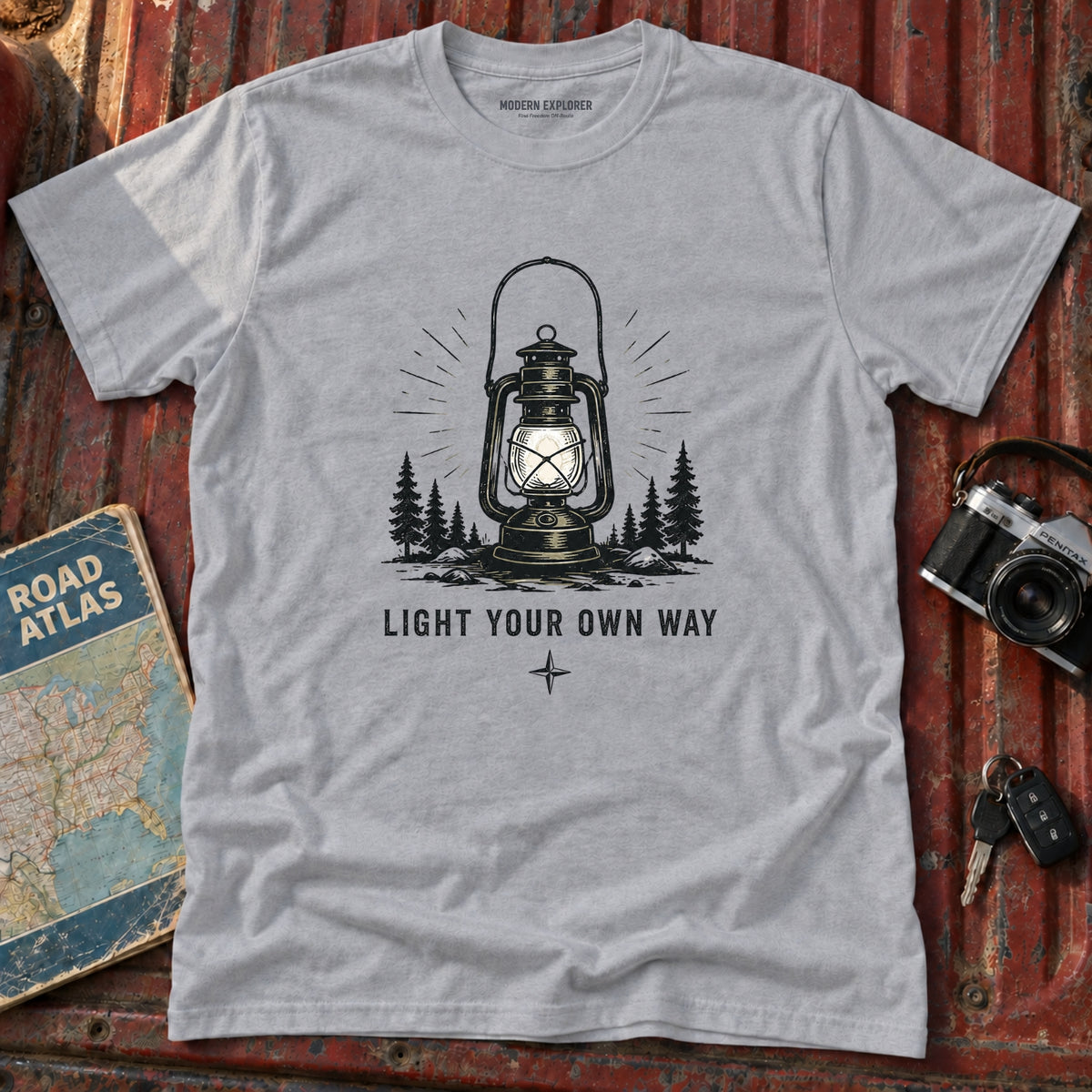 “Light Your Own Way” Vintage Camping Tee