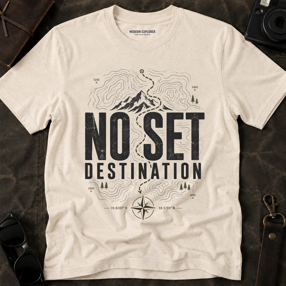 "No Set Destination" Mountain Adventure Tee
