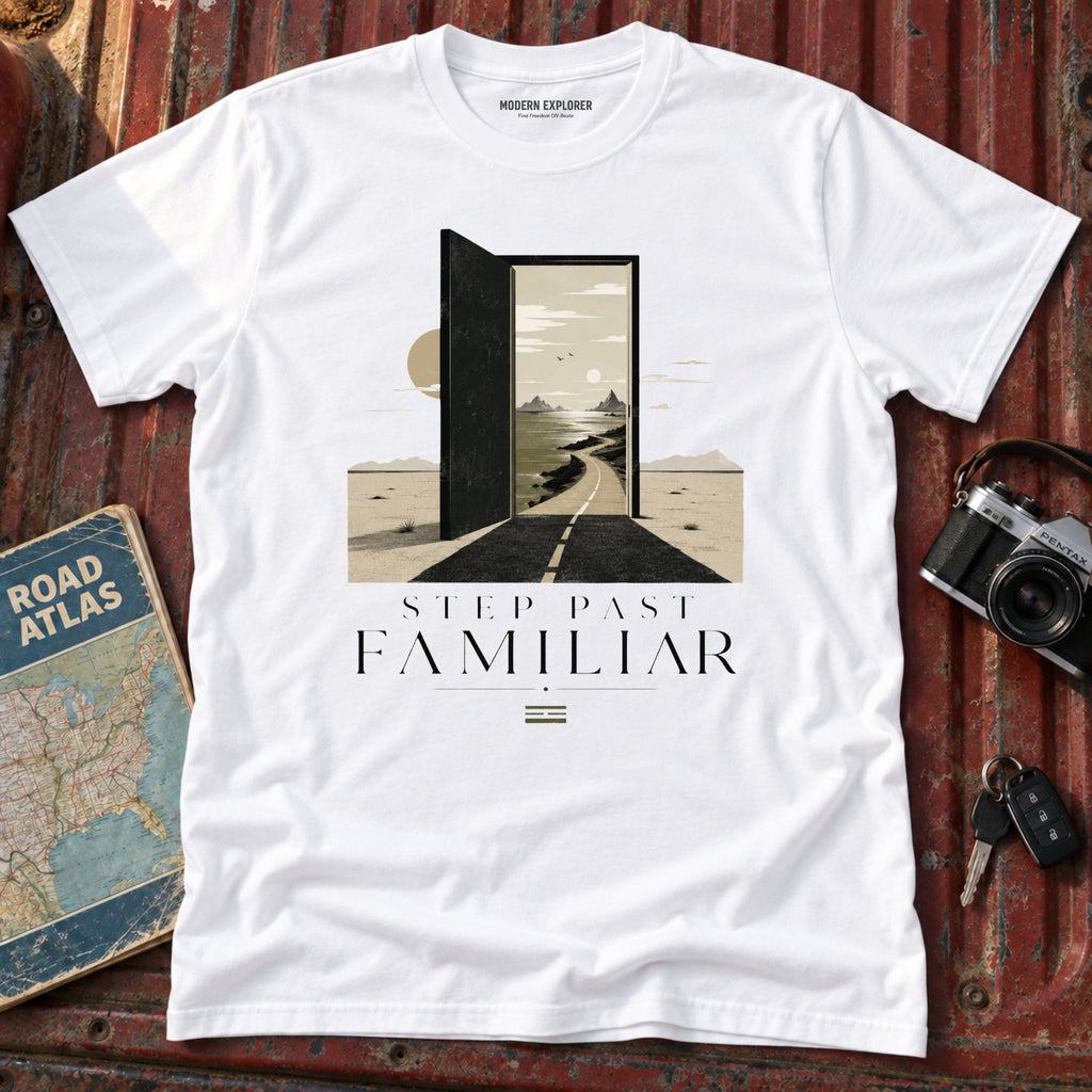 'Step Past Familiar' Scenic Graphic Tee