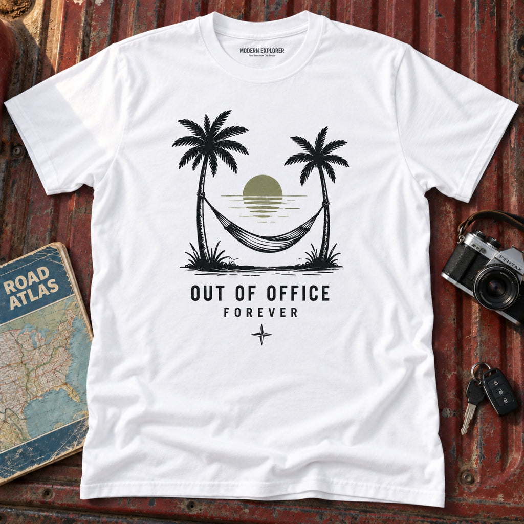 "Out of Office Forever" Sunset Graphic