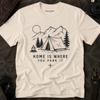 "Home Is Where You Park It" Tent Mountain T-Shirt