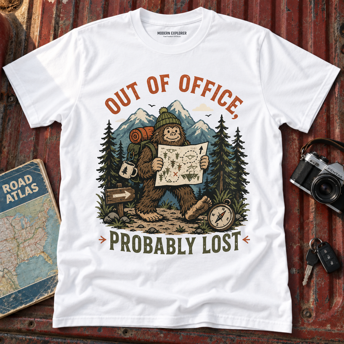 'Out of Office, Probably Lost' Adventure Graphic Tee