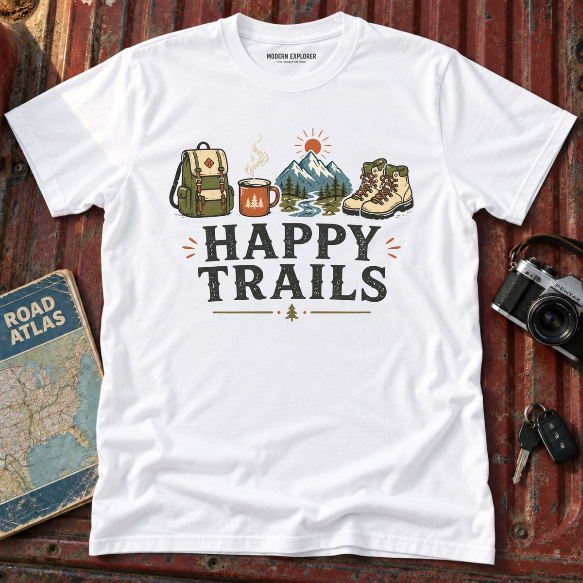'Happy Trails' Adventure T‑Shirt