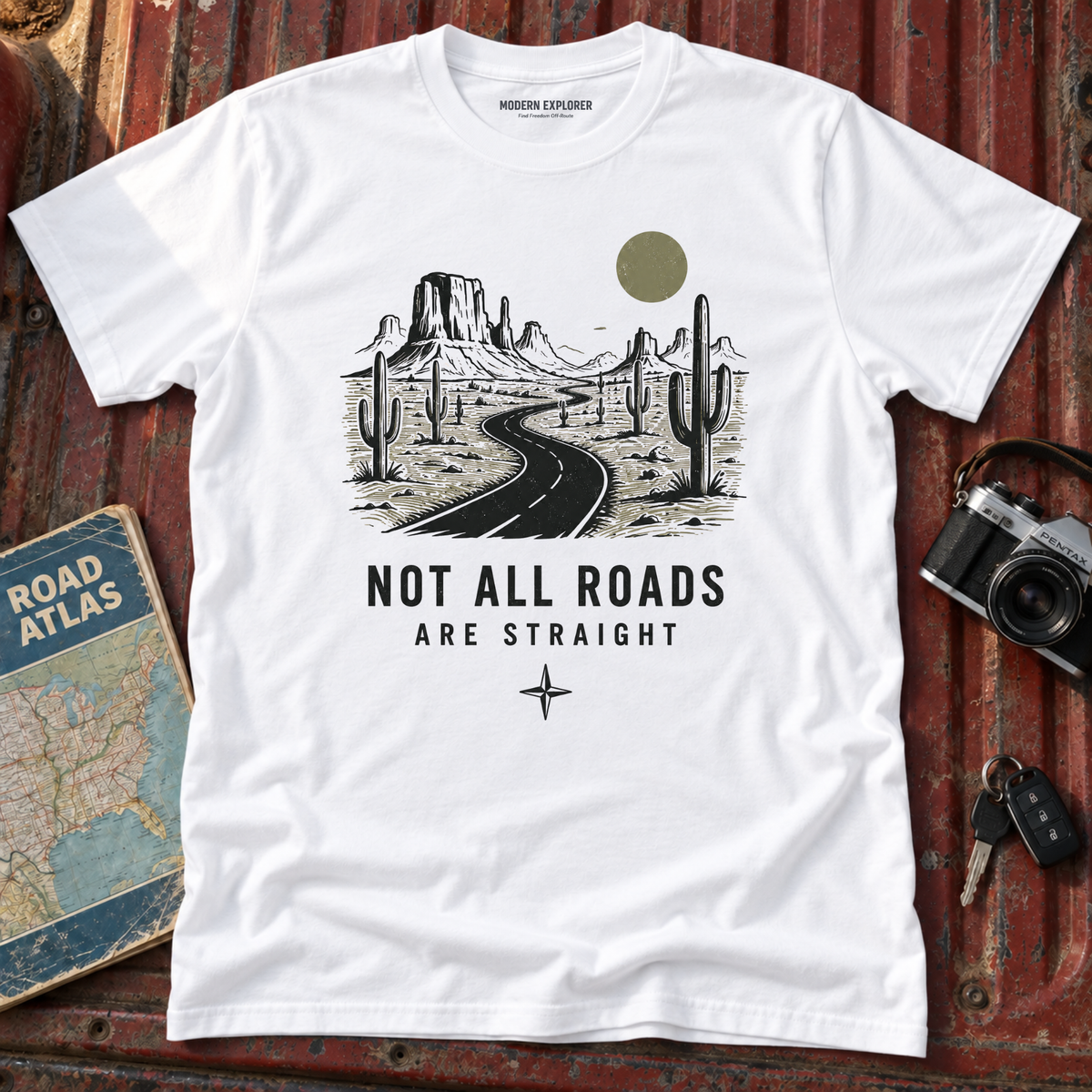 "Not All Roads Are Straight" Graphic Tee