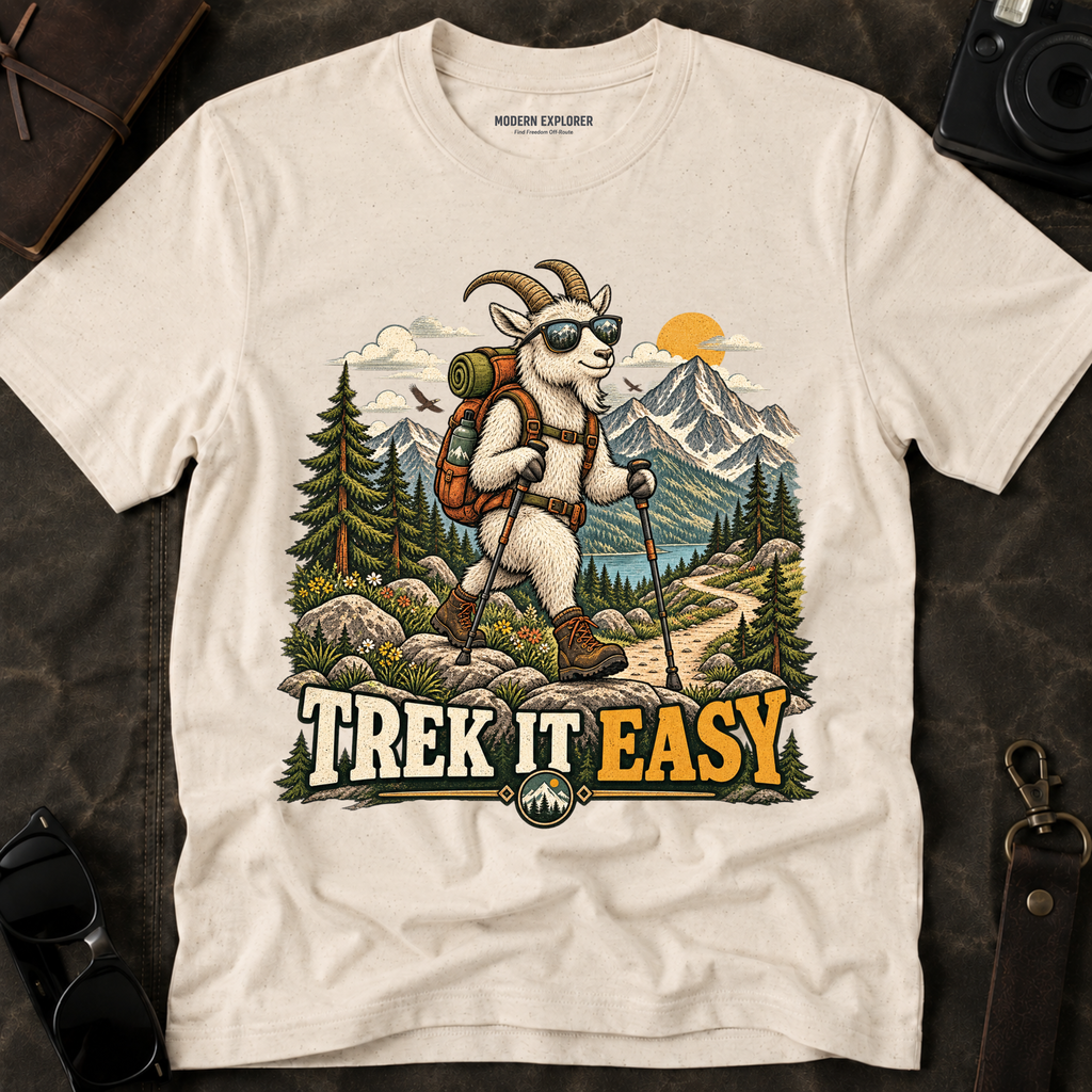 'Trek It Easy' Hiking Graphic Tee