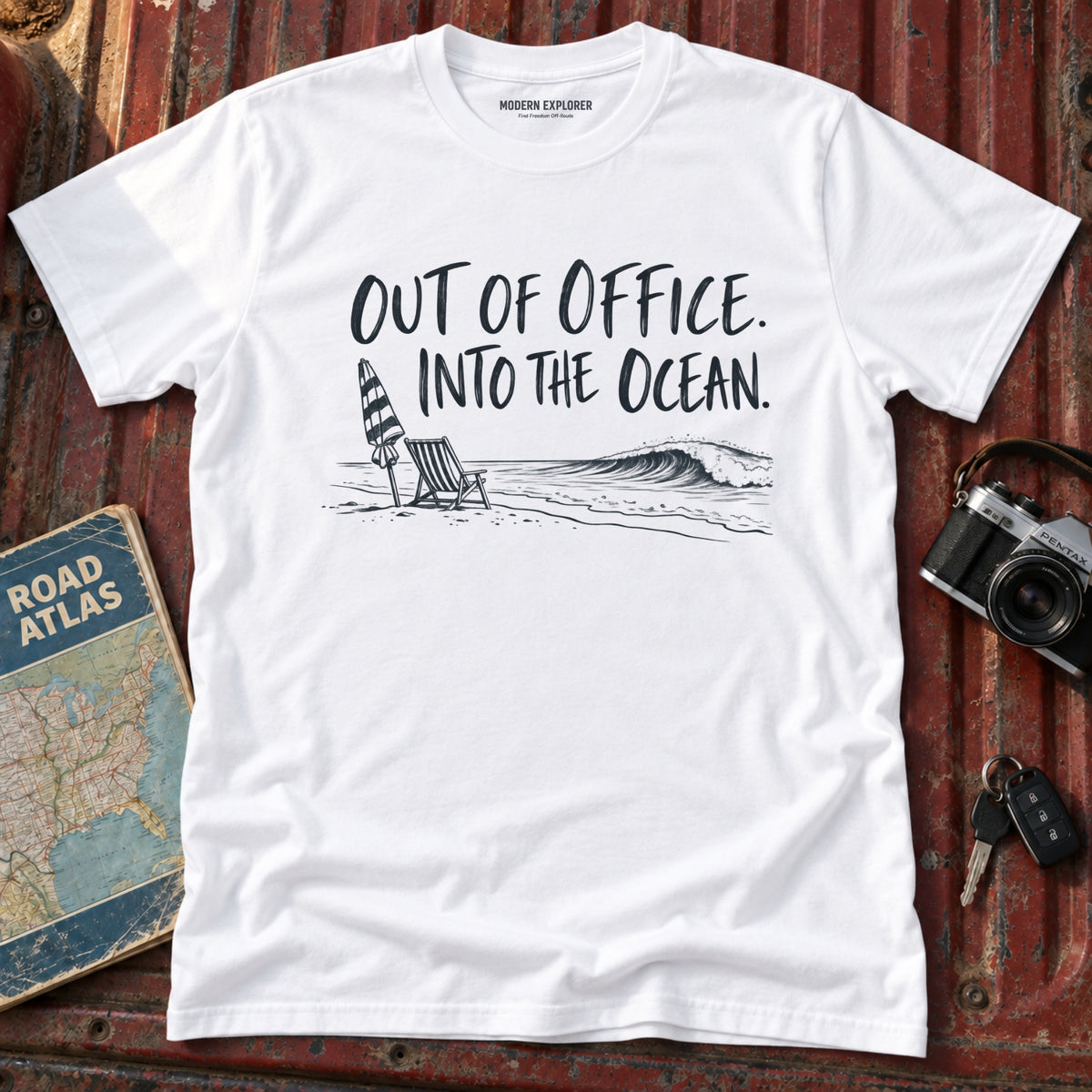 "Out of Office into the Ocean" Graphic Tee