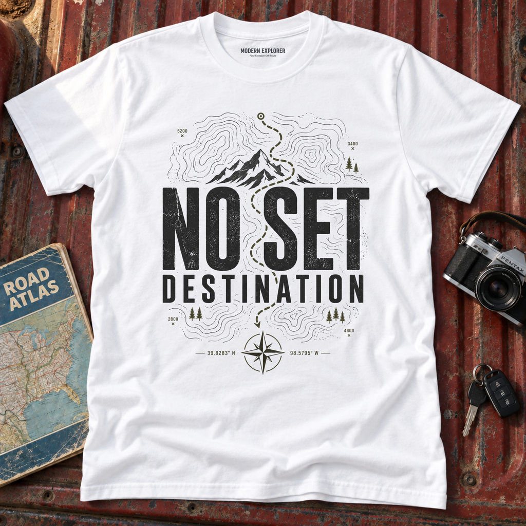 "No Set Destination" Mountain Adventure Tee