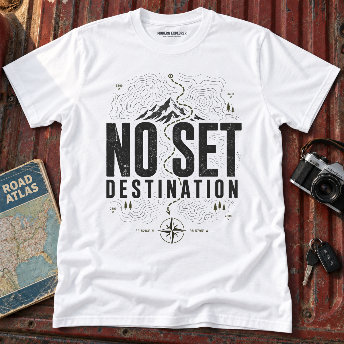 "No Set Destination" Mountain Adventure Tee