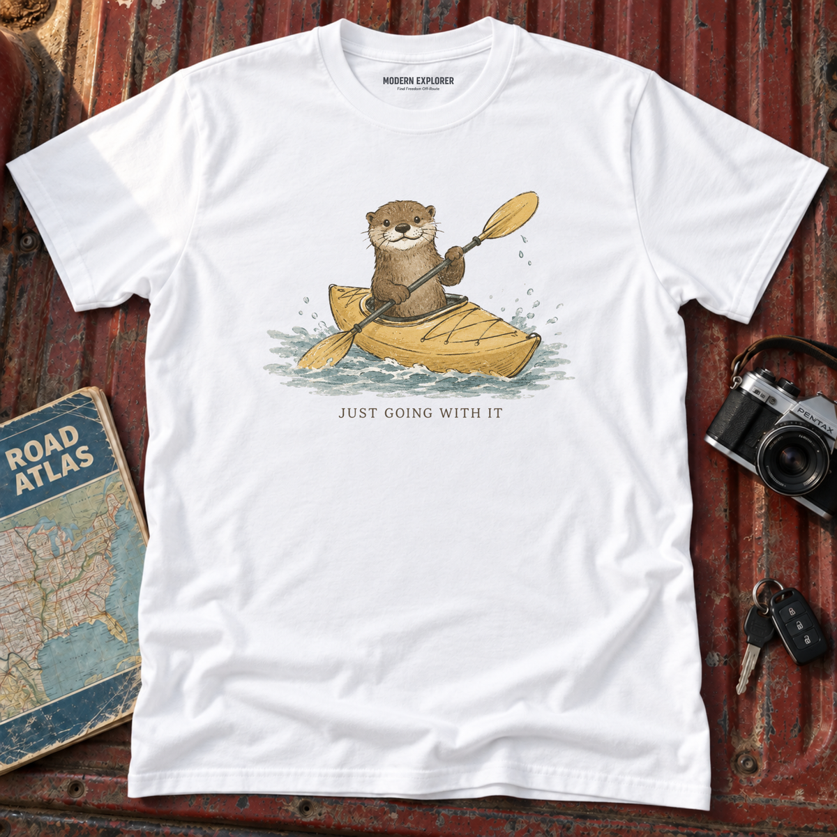 'Just Going With it' Otter Kayak Tee