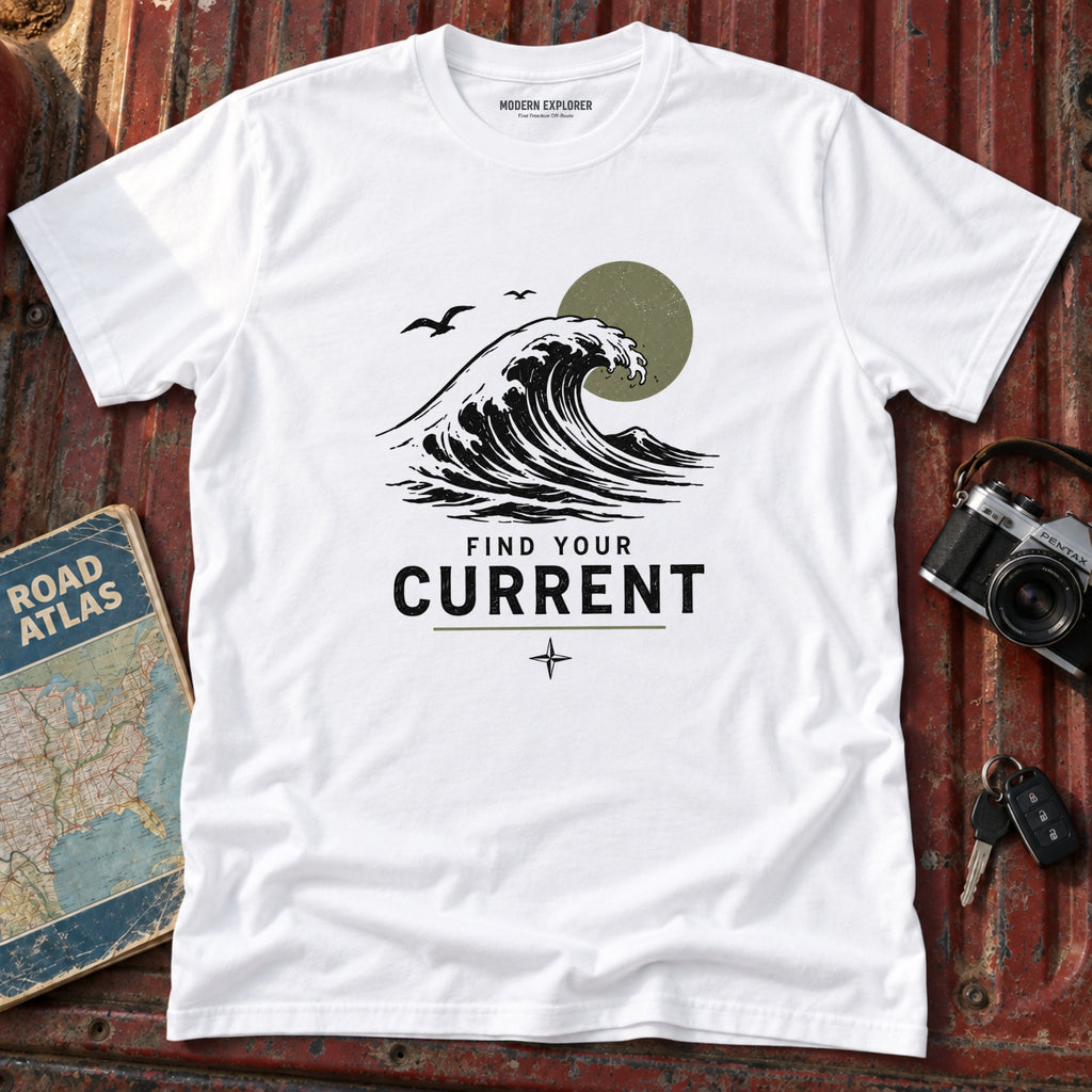 "Find Your Current" Surf Tee