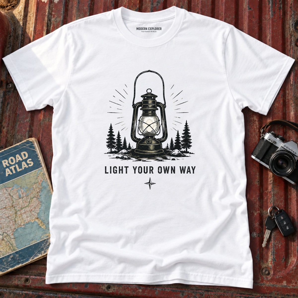 “Light Your Own Way” Vintage Camping Tee