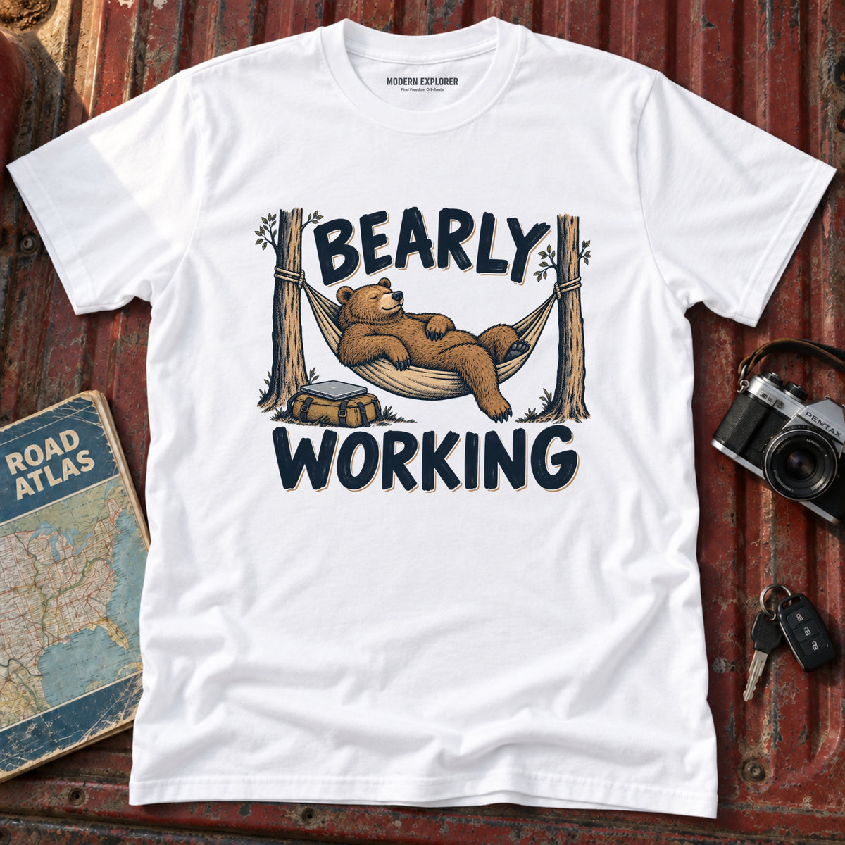 "Bearly Working" Graphic Tee