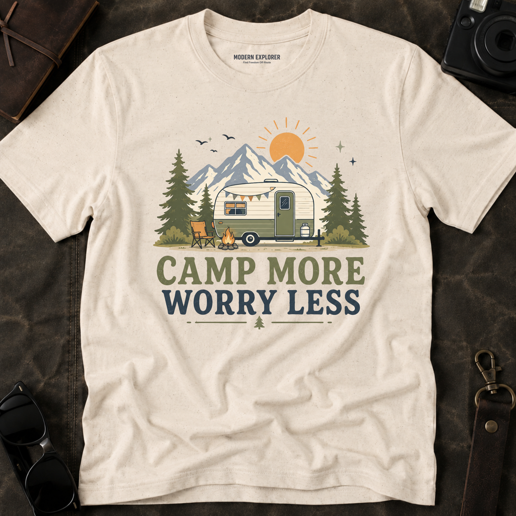 'Camp More Worry Less' T-Shirt