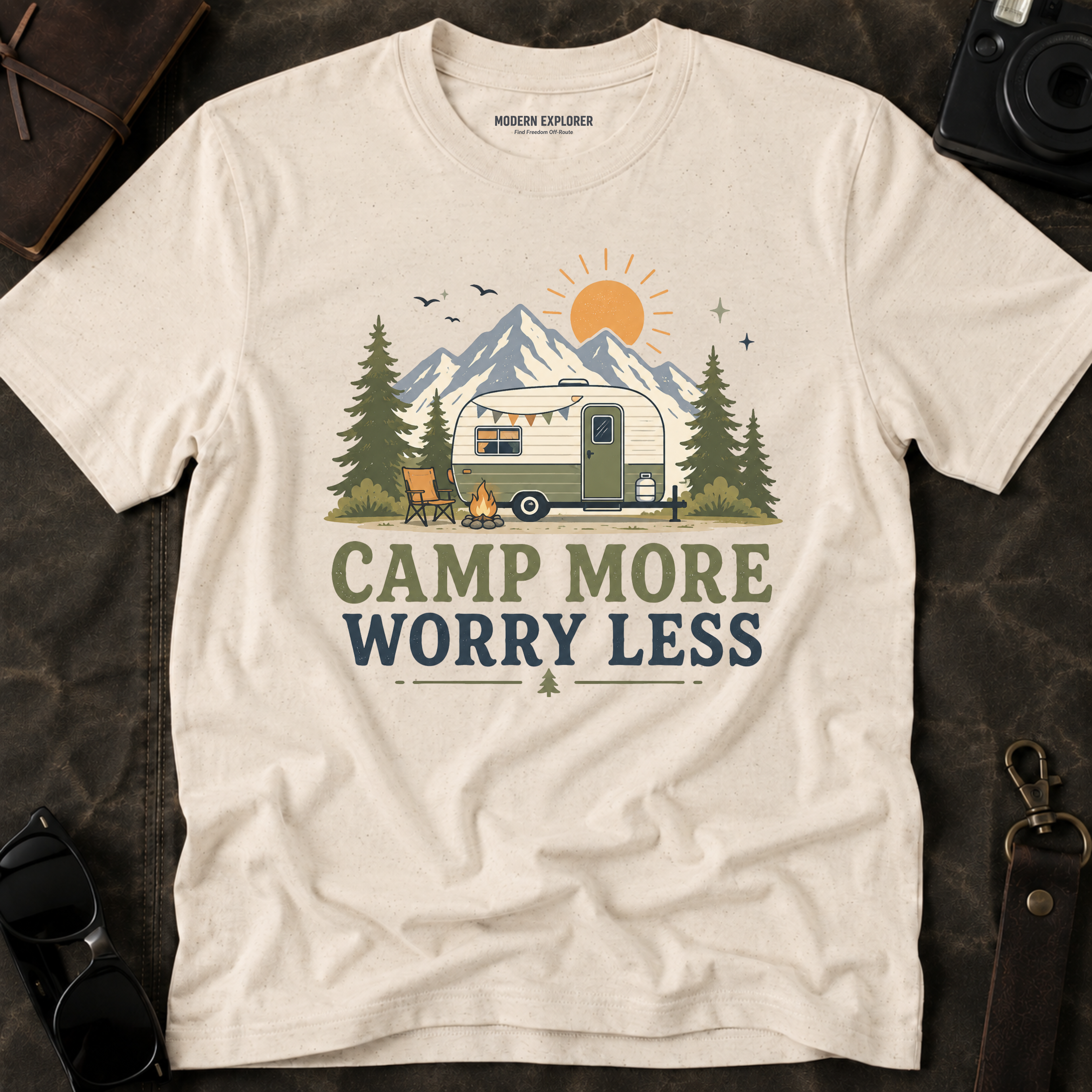 'Camp More Worry Less' T-Shirt
