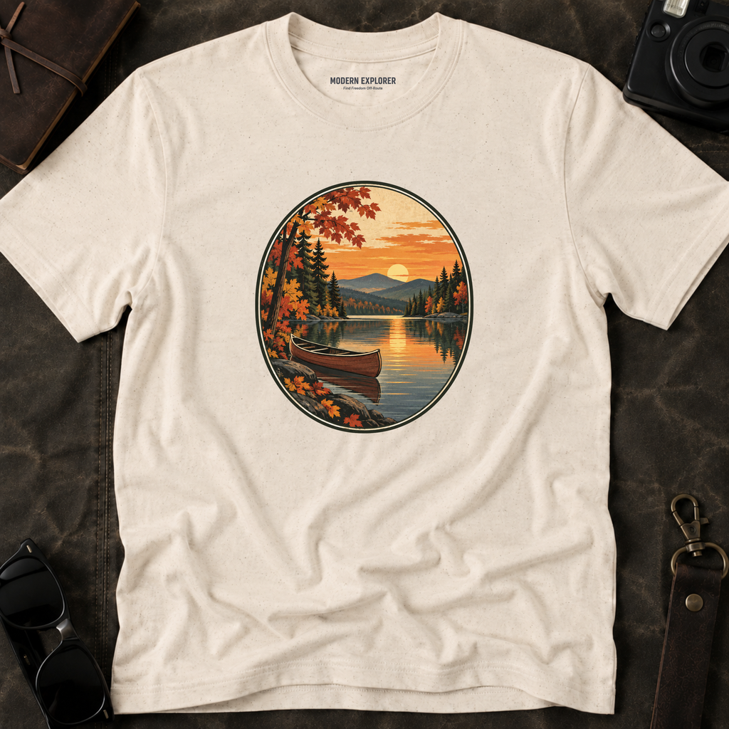 Autumn Lakeside Sunset T-Shirt