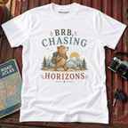 "BRB, Chasing Horizons" Adventure Bear Tee