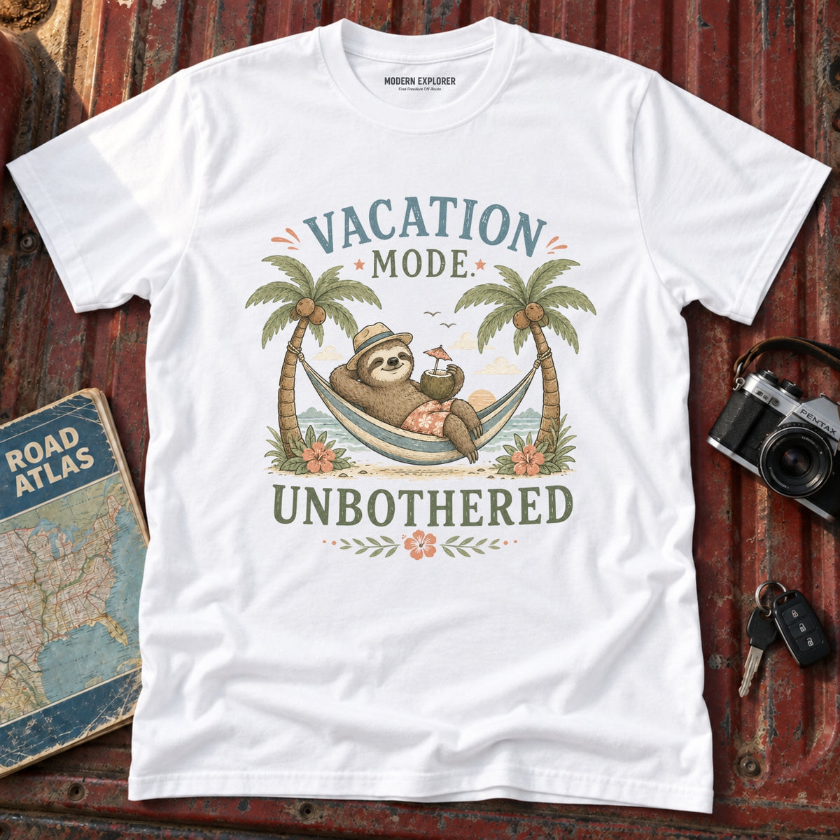 'Vacation Mode, Unbothered' Tree Graphic