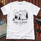 "Home Is Where You Park It" Tent Mountain T-Shirt