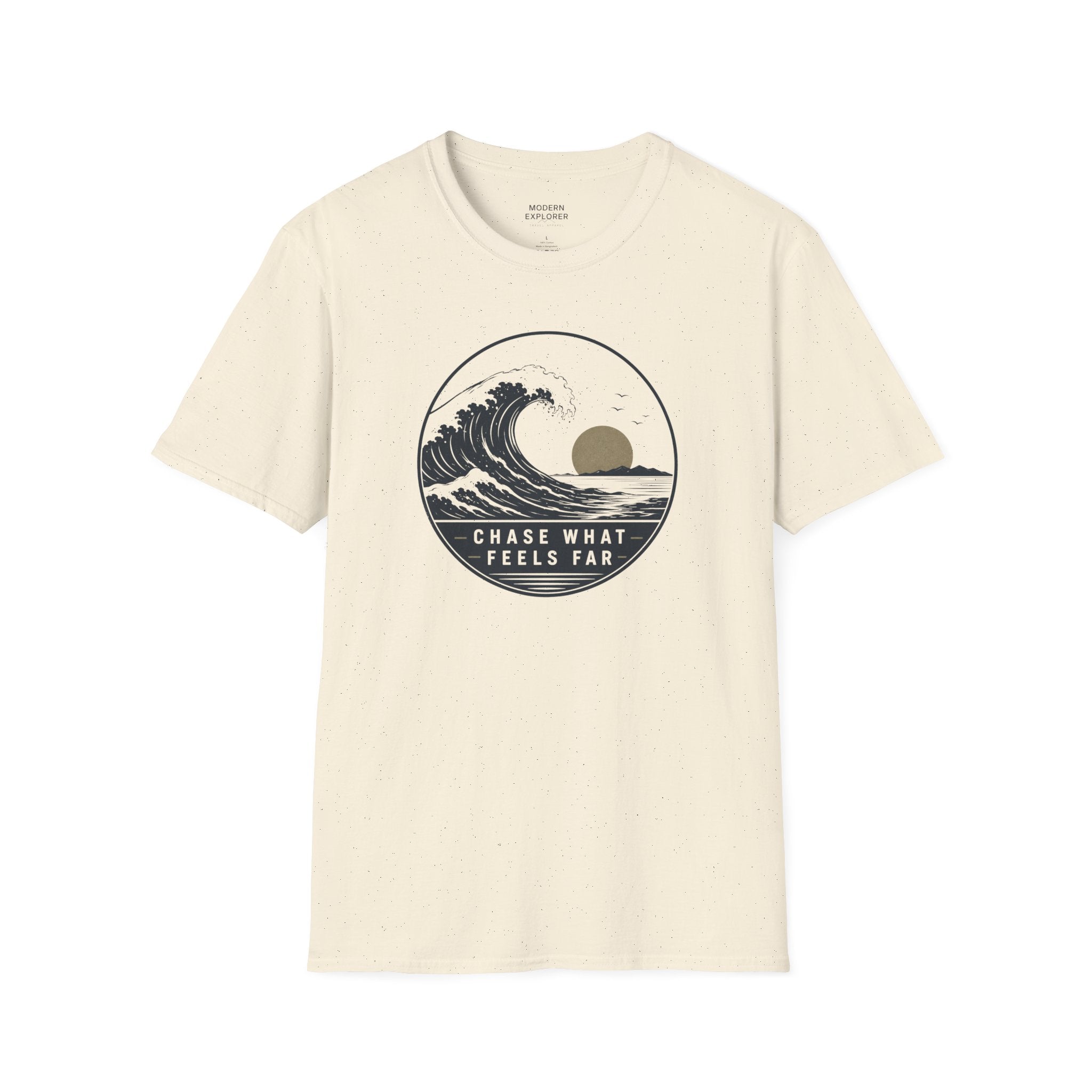 "Chase What Feels Far" Sunset Surf Tee
