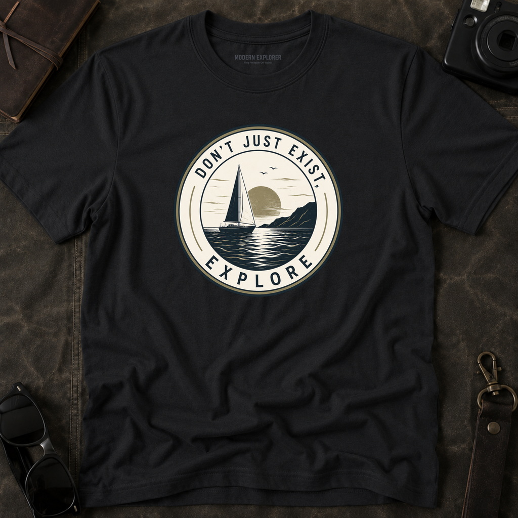 Explore Sailboat Graphic T‑Shirt