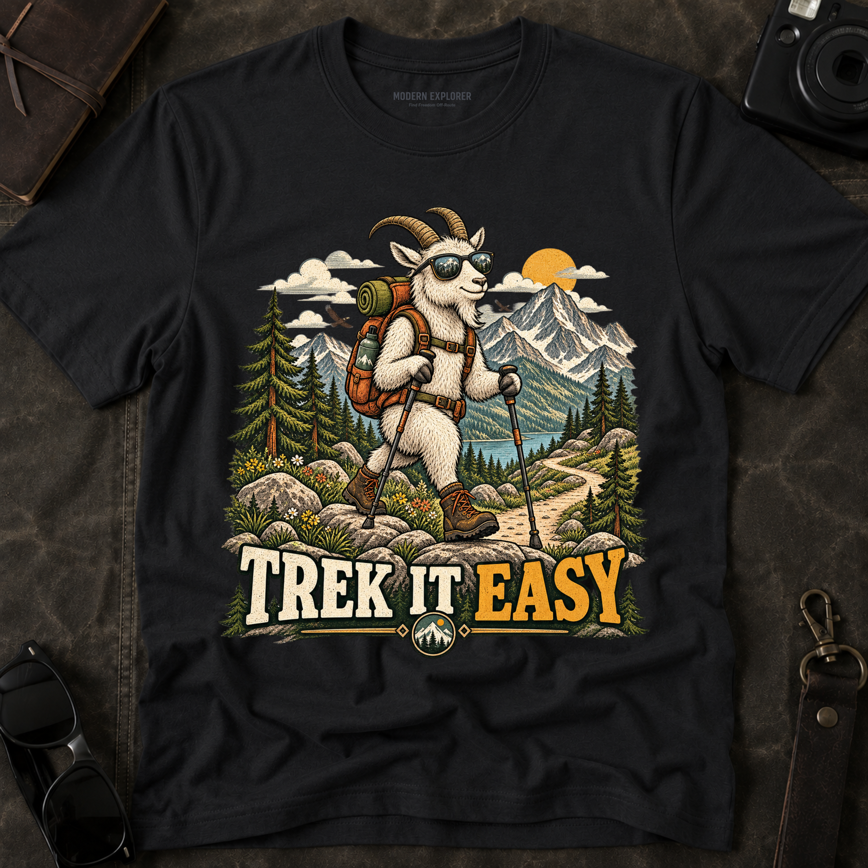 'Trek It Easy' Hiking Graphic Tee