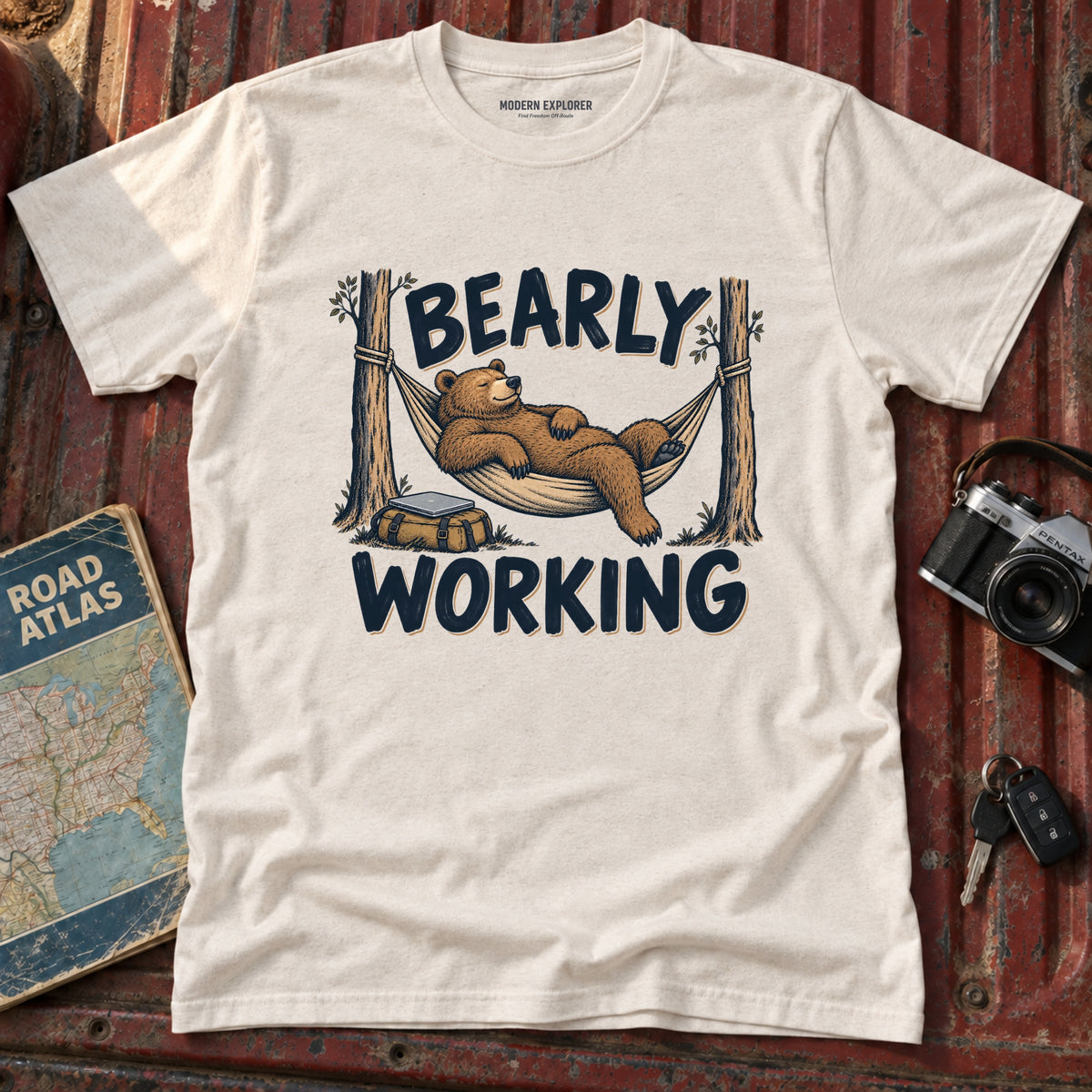 "Bearly Working" Graphic Tee