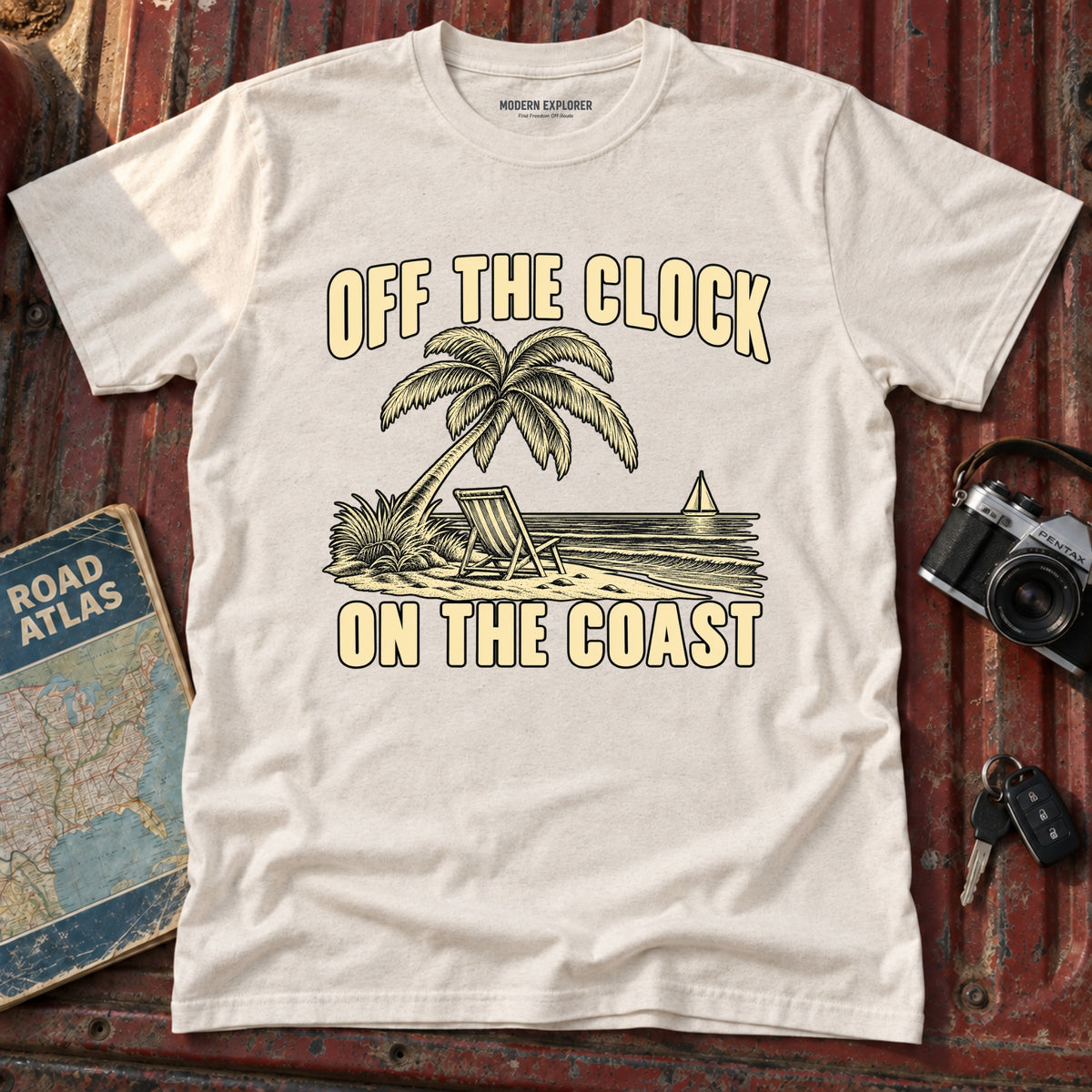 "Off the Clock On the Coast" Graphic Tee