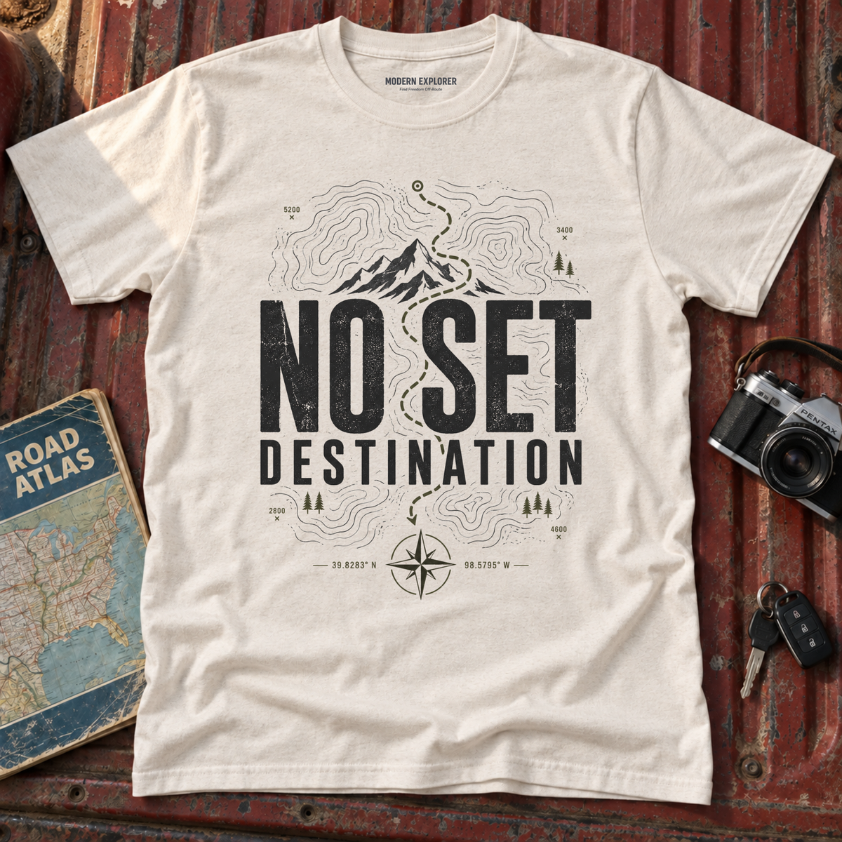 "No Set Destination" Mountain Adventure Tee