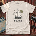 "Set Sail, Stay Curious" Nautical Graphic Tee